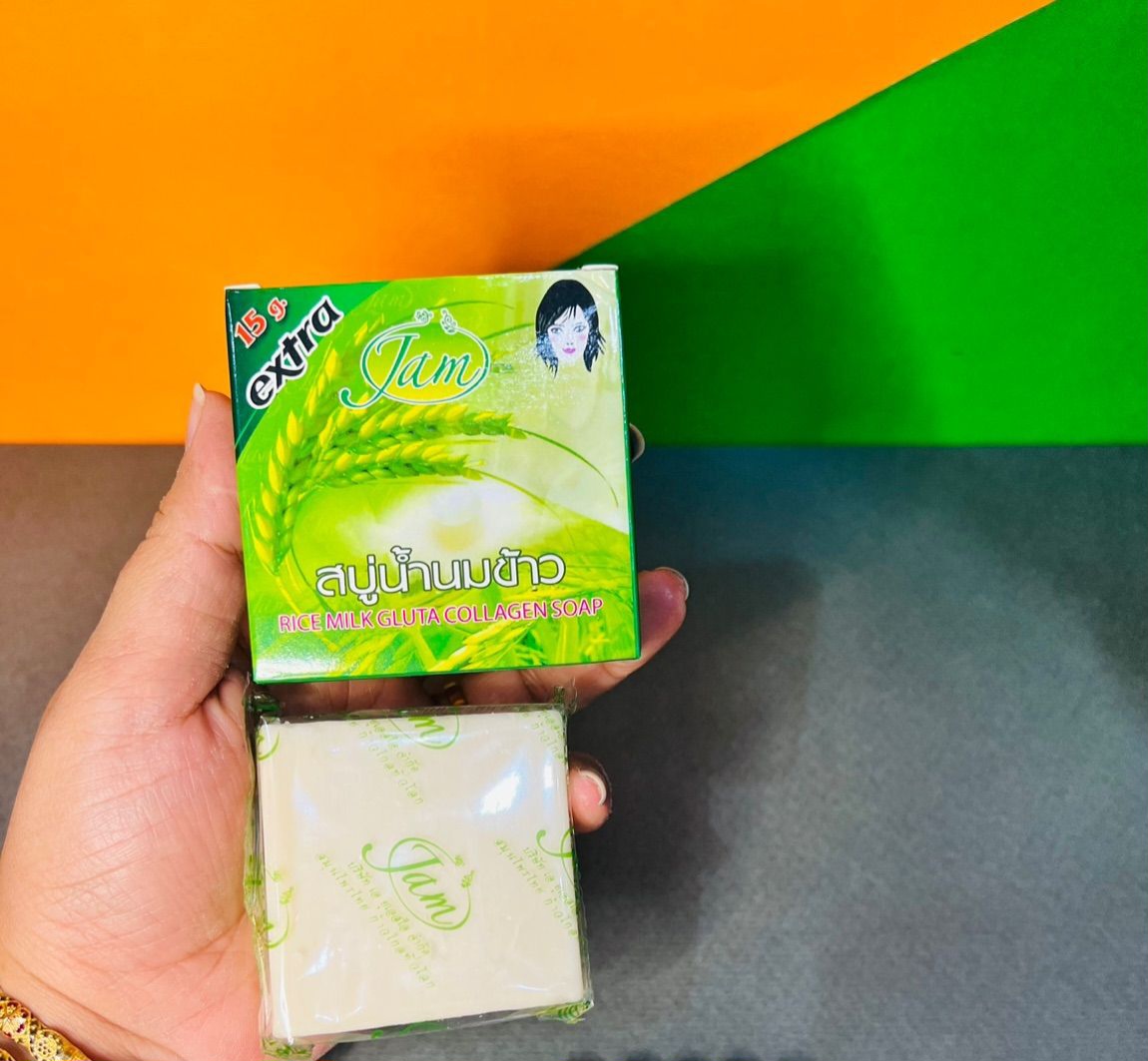 صابون برنج جم تایلندی سفید کاملا گیاهی قیمت عمده تعداد بالا