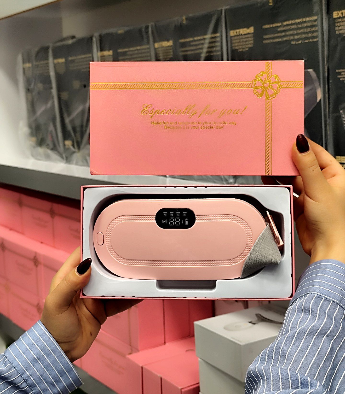 کمربند ماساژور و حرارتی تسکین درد قاعدگی بانوان اصل