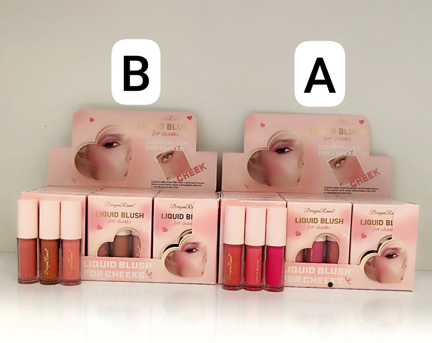 رژ گونه مایع سه تایی دراگون دو پک AوB